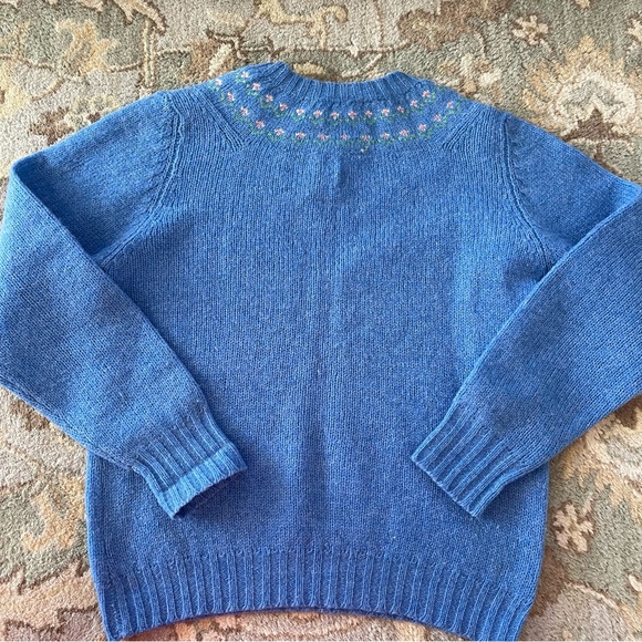 Vintage Deans of Scotland FAIR ISLE Pullover Wool Sweater Size 40 - Picture 3 of 5